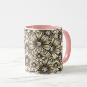 Caneca Diamond Flowers