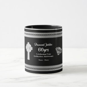 Caneca Diamond Ordination Anniversário 60 Jubilee 60 ano
