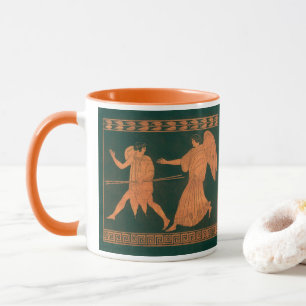 Caneca Diana e um Anjo, Mitologia Romana Vintage