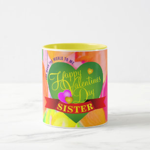 Caneca Dias de os namorados Felizes Floral