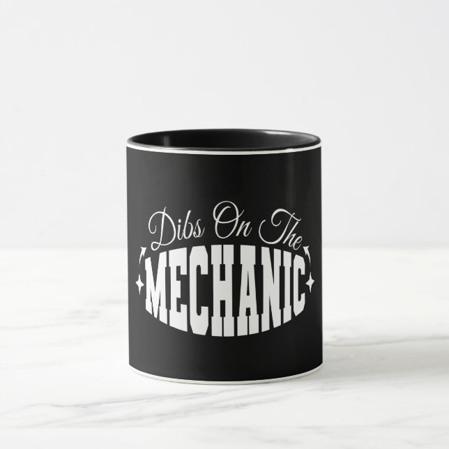 Caneca Dibs No Pai De Reparador Mecânico De Manutenção De (Centro)