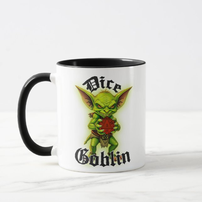 Caneca Dice Goblin D&D Mug (Esquerda)