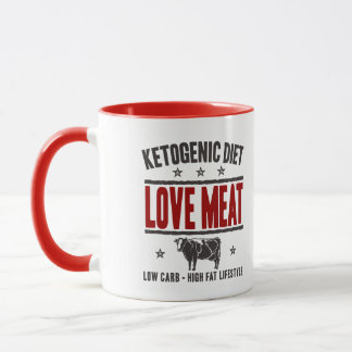Caneca DIETA KETOGENIC: Carne do amor - baixa vida do