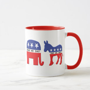 Caneca Diferença entre os republicanos e as Democratas
