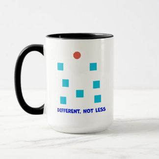 Caneca Diferente, Não Menos Ilustração de Formas Inclusi