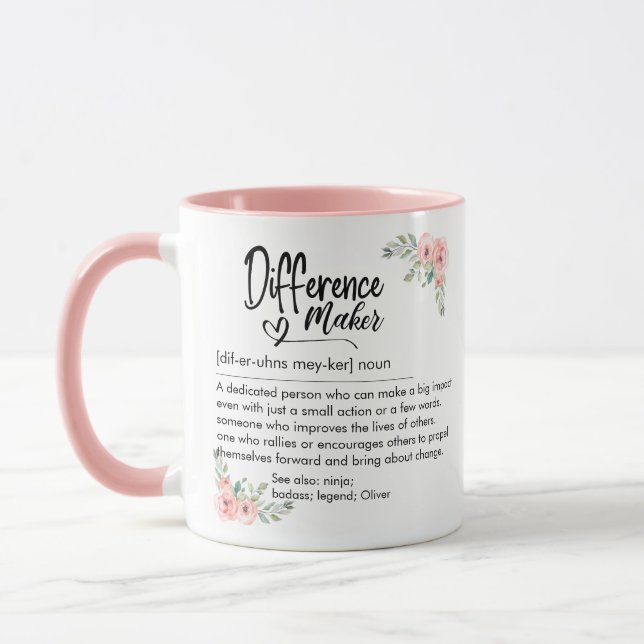 Caneca Difference Maker Definition Appreciation for her (Esquerda)