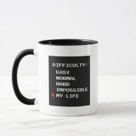 Caneca Dificuldade Minha Vida Engraçado Sarcástico Citaçã