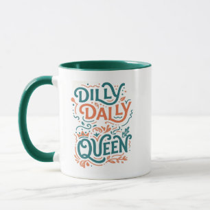 Caneca Dilly Dally Queen - Xícara Estética Retrô