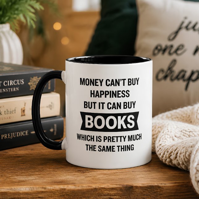 Caneca Dinheiro Engraçado Não Compra Felicidade Comprar L (Criador carregado)