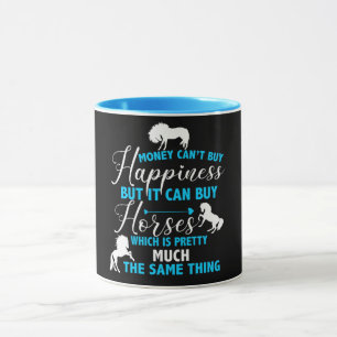 Caneca Dinheiro Pode Comprar Cavalos Azuis