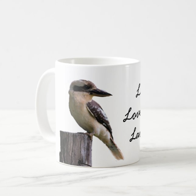 Caneca Dinky com um projeto bonito do kookaburra (Frente Esquerda)