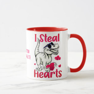 Caneca Dino de São Valentão Loveasaurus Rex do Dia dos Na
