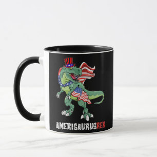 Caneca Dinosaur 4th of July Kids Boys Men Amerisaurus T