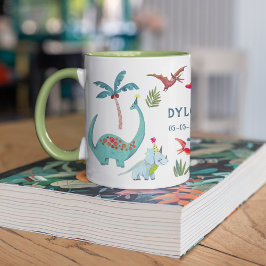 Caneca Dinossaur Cute Dino Boy Name