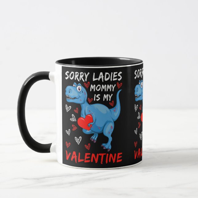 Caneca Dinossauro Azul Desculpe Senhoras Mamãe é meu Namo (Esquerda)
