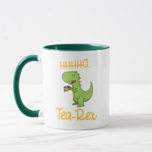 Caneca Dinossauro Engraçado Tea Rex Tyrannosaurus Birthda