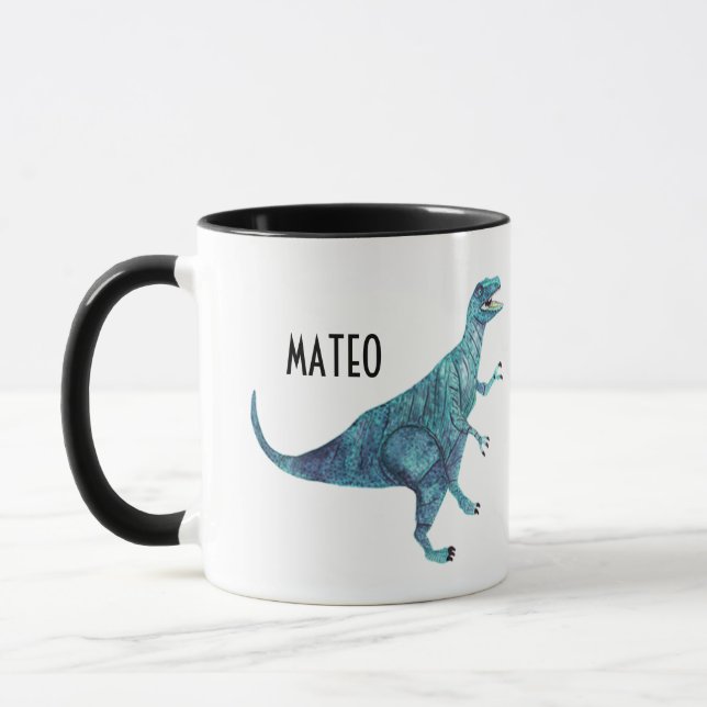 Caneca Dinossauro personalizado com nome (Esquerda)