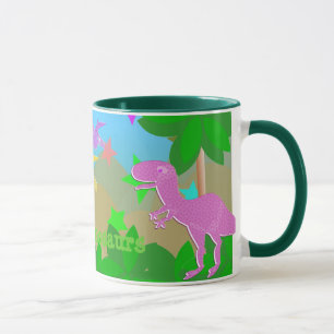 Caneca Dinossauros bonitos dos desenhos animados na