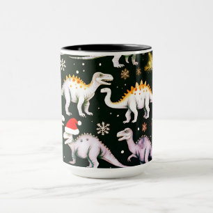 Caneca Dinossauros de Natal