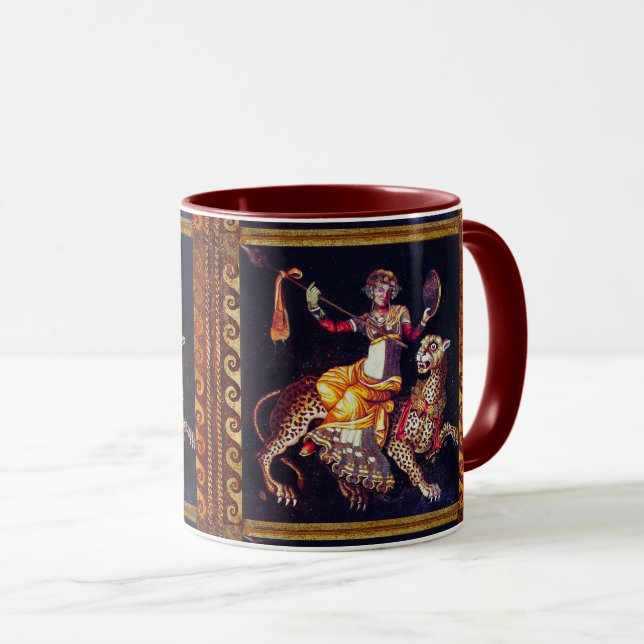 Caneca DIONYSOS COM UMA ESPESSURA DIANTE DO MÁSICO Grego  (Frente Esquerda)
