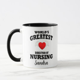 Caneca Diretor da Enfermagem Angel Wing Red Heart