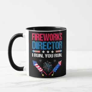 Caneca Diretor de Fogos de Artifício Eu Corro Você Corre
