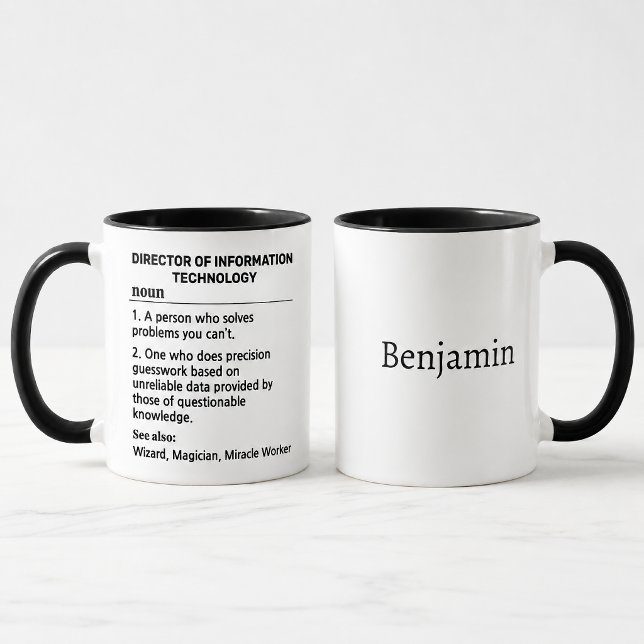 Caneca Diretor Personalizado de Tecnologia da Informação (Criador carregado)