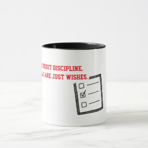 Caneca Disciplina Transforma Metas em Realidade