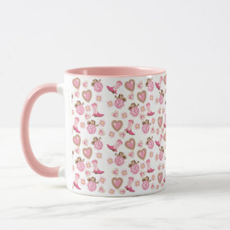 Caneca Disco Cowgirl Valentine de Duas Cores