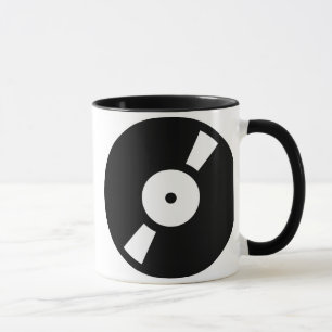 Caneca disco de vinil retrô, disco de vinil retrô