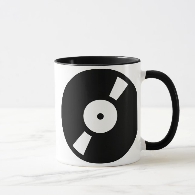 Caneca disco de vinil retrô, disco de vinil retrô (Direita)