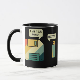 Caneca Disco Flexível USB Eu Sou Seu Pai Gráfico Engraçad