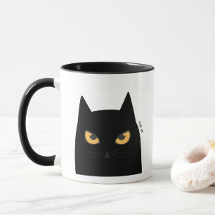 Caneca Dispensar-me Antes do Café Gato Bravo Entediado