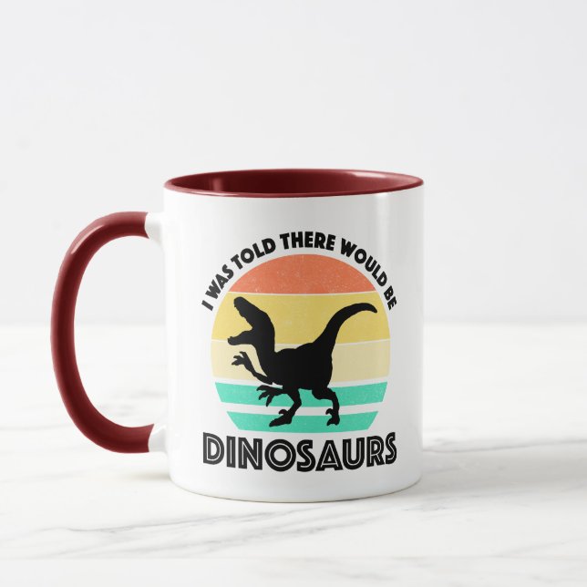 Caneca Disseram-me que Haveria Dinossauros (Esquerda)