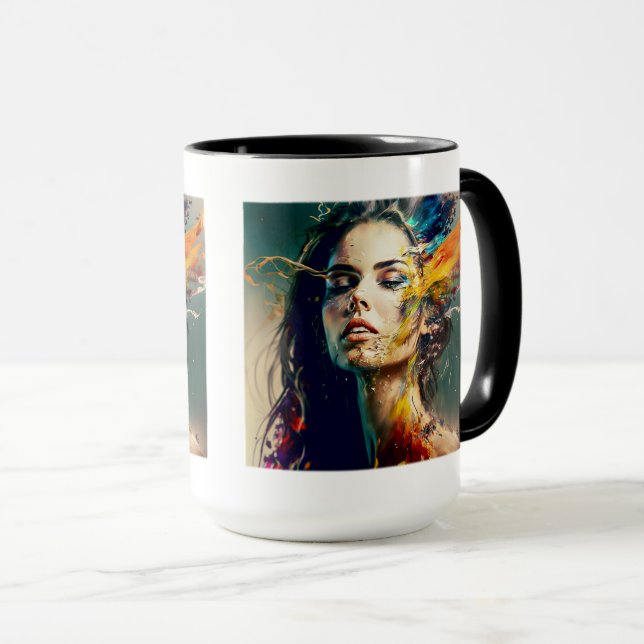 Caneca Dissolvendo Mulher Combo Mug, 15 oz (Frente Esquerda)