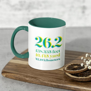 Caneca Distância de Corrente da Maratona Verde de 26,2 Mi