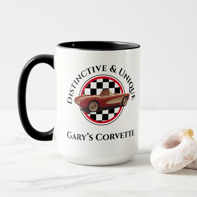 Caneca Distintivo e exclusivo, Minha Corvette Mug (Com Donut)