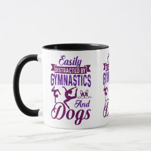 Caneca Distraído facilmente por ginástica e cães