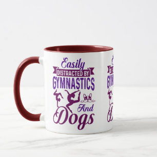 Caneca Distraído facilmente por ginástica e cães