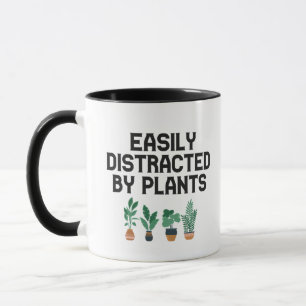 Caneca Distraído Facilmente Por Plantas Engraçadas Em Jar