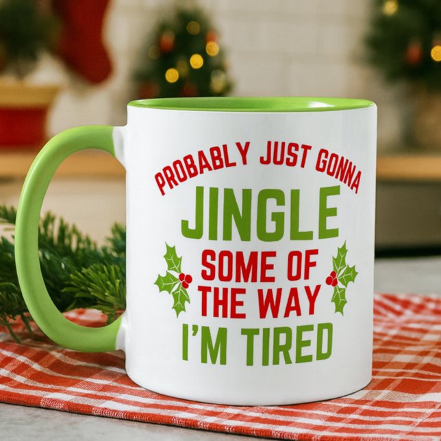 Caneca Dito Engraçado de Natal Jingle Parte do Caminho (Criador carregado)