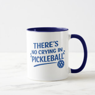 Caneca Dito engraçado de Pickleball em texto azul
