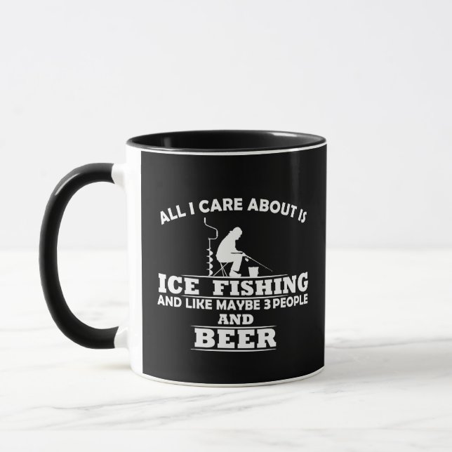 Caneca Ditos engraçados de pesca no gelo (Esquerda)