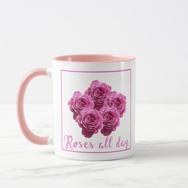 Caneca Ditos engraçados sobre rosas e amor (Esquerda)