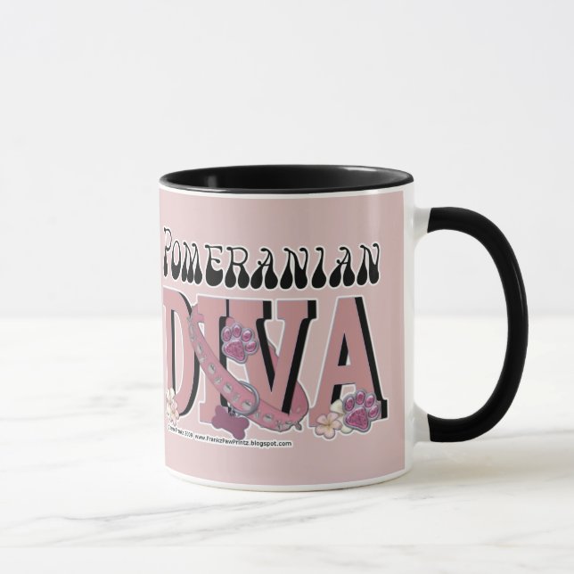 Caneca DIVA de Pomeranian (Direita)