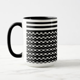 Caneca Diversão e Bonito preto e branco
