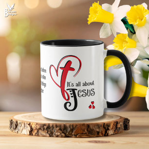 Caneca Diversão Moderna É TUDO SOBRE JESUS Cristão Páscoa