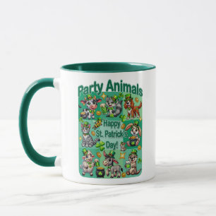 Caneca Diversão no Dia de São Patrício e "Animais de Fest