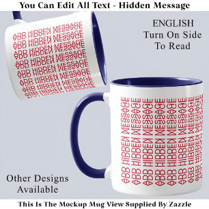 Caneca Diversão Personalizada da União de Mensagens Ocult