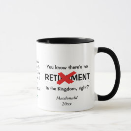 Caneca Diversão personalizada de aposentadoria cristã caf